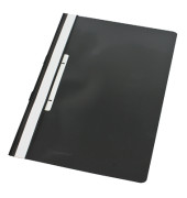 Schnellhefter PVC-Kunststoff-Schnellhefter-Serie 1424, A4, schwarz, Polyvinylchlorid (PVC), 80g, Vorderdeckel transparent