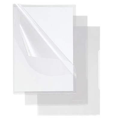 Sichthüllen 1515, A4, transluzent genarbt, oben & rechts offen, 