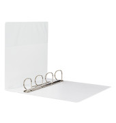 Pr&auml;sentationsringbuch 4144, A4+ 4 Ringe 40mm Ring-&Oslash; Polypropylen (PP), 2 Au&szlig;entaschen, 1 Innentasche, wei&szlig;