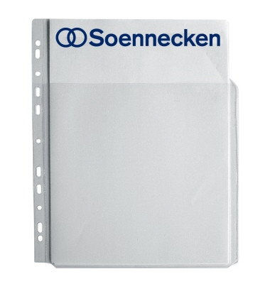 Prospekth&uuml;llen COMBI 1601, A4 transluzent genarbt, oben offen, 0,18mm