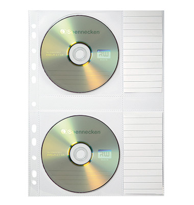 CD/DVD Hülle 1612 für 2CDs transparent