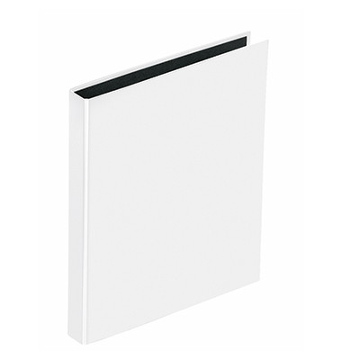 Ringbuch Basic Colours 20406-02, A5 2 Ringe 25mm Ring-Ø Pappe mit Polypropylen Cellophanierung weiß