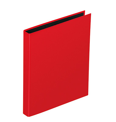Ringbuch Basic Colours 20406-03, A5 2 Ringe 25mm Ring-Ø Pappe mit Polypropylen Cellophanierung rot