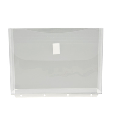 Dokumententasche - 126665800, Din A4 quer, farblos-transparent, Polypropylen (PP), Klettverschluss