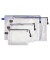 Reißverschlusstasche PVC transparent 0,03mm A4 blau/transparent
