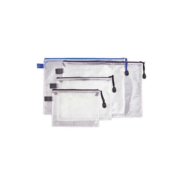 4003969940765 - Reißverschlusstasche PVC transparent 03mm A4 blau transparent 4003969940765 Soennecken