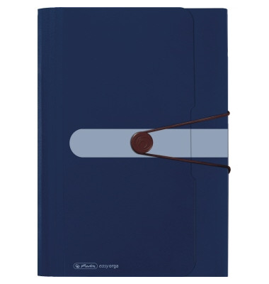 F&auml;chermappe easy orga to go green 11411261 A4 mit 12 F&auml;chern 12-teilig blanko Kunststoff dunkelblau