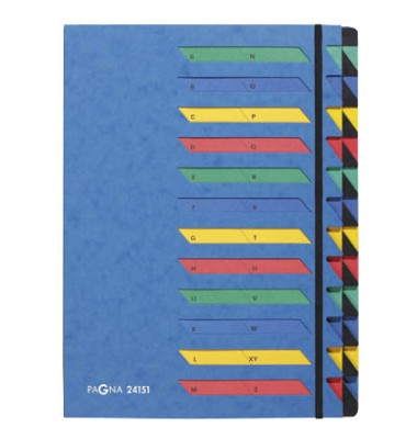 Ordnungsmappe Deskorganizer Classic 24151-02, A-Z, blau, Din A4, 24 F&auml;cher