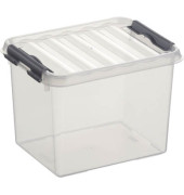 Aufbewahrungsbox Q-line H6162502, 3 Liter mit Deckel, für A6, außen 200x150x140mm, Kunststoff transparent