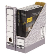 Stehsammler System 0186004, A4, grau/weiß, Wellpappe, 78mm