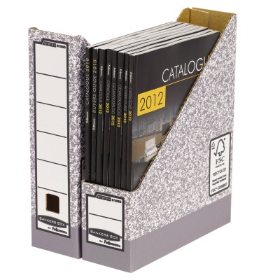 Archiv-Stehsammler 0186004 Bankers Box 81x263x316mm A4 Pappe grau/weiß