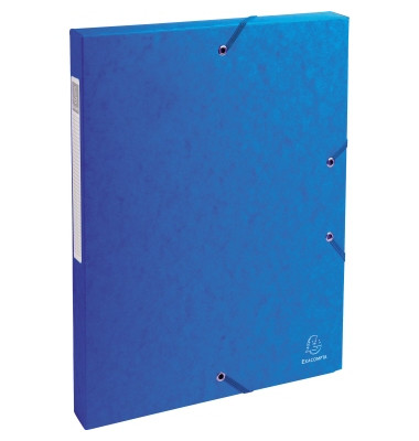 Heftbox Exabox Premium 50302E, A4 blau, 2,5cm F&uuml;llh&ouml;he, Karton 600g