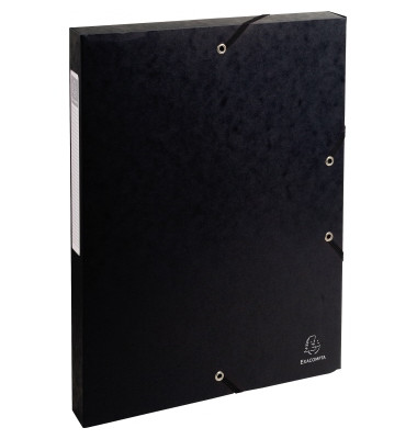 Heftbox Exabox Premium 50301E, A4 schwarz, 2,5cm F&uuml;llh&ouml;he, Karton 600g