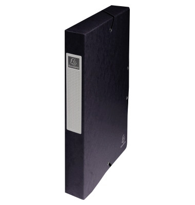 Heftbox Exabox Premium 50401E, A4 schwarz, 4cm F&uuml;llh&ouml;he, Karton 600g