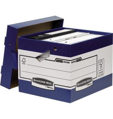 Archivbox System ERGO-Box Heavy Duty 0038801, A4+, blau, Recyclingkarton
