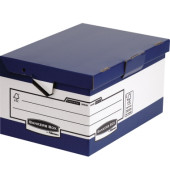 Archivbox Bankers Box ERGO-Stor Maxi 0048901, A4, blau/wei&szlig;, innen 54,5x37,8x29,3cm (TxBxH), Recyclingkarton