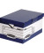 Archivbox System ERGO-Stor Maxi 0048901, A4, blau/wei&szlig;, innen 54,5x37,8x29,3cm (TxBxH), Recyclingkarton