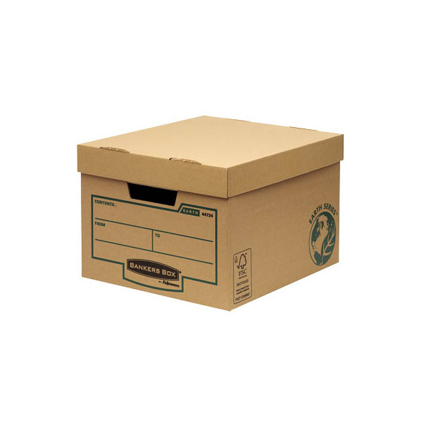0043859670635 - Archivbox Bankers Box Earth Series Budget Box 4472401 A4 braun innen 39x32x25cm (TxBxH) Karton 0043859670635 Fellowes