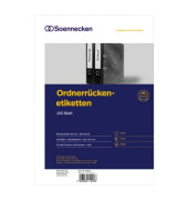 R&uuml;ckenschilder 66308, wei&szlig;, schmal/kurz, 38x192mm, selbstklebend