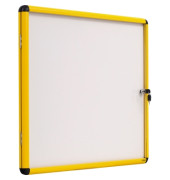 Schaukasten Enclore Ultrabrite gelb 4 x A4 Metallrückwand weiß magnetisch
