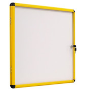 Schaukasten Enclore Ultrabrite gelb 6 x A4 Metallrückwand weiß magnetisch