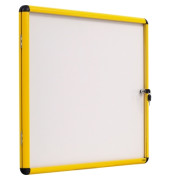 Schaukasten Enclore Ultrabrite gelb 9 x A4 Metallrückwand weiß magnetisch