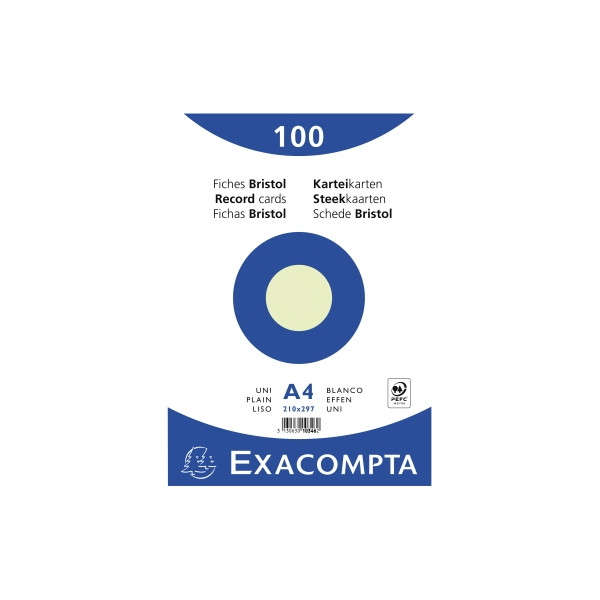 3130630103462 - Karteikarten 10346E grün A4 blanko 205g  3130630103462 100 Stück