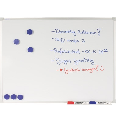 Whiteboard 4816, 80x60cm (BxH), lackiert, Aluminiumrahmen