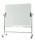 Glas-Magnetboard GQR0350, 120x90cm, mit Rollen, drehbar, weiß