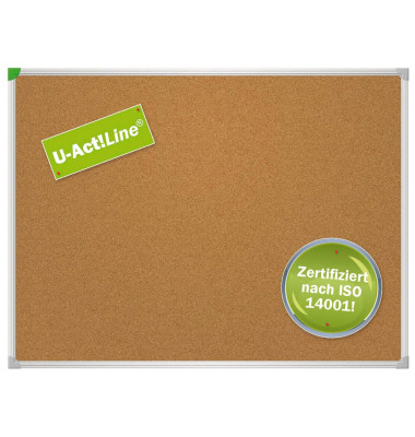 Pinnwand U-Act!Line, KT941216, 160x120cm, Kork, Aluminium