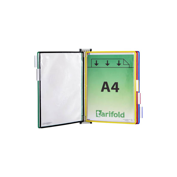 3377994141598 - AKTION tarifold Wand-Sichttafelsystem 414159 DIN A4 farbsortiert mit 5 St Sichttafeln