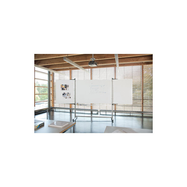 4013695003610 - Whiteboard-klappbar ferroscript mobil 1242718 180 360x120cm emailliert Aluminiumrahmen 4013695003610 Magnetoplan