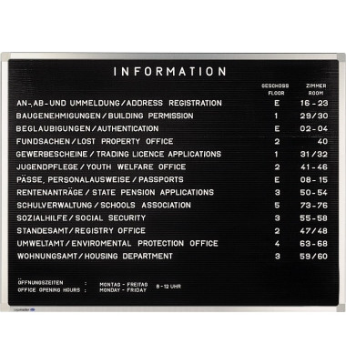 Legamaster Rillentafel Premium 7-600035 60 x 40 cm (BxH) schwarz