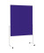 Moderationstafel 2111103, 120x150cm, Filz + Filz (beidseitig), pinnbar, mit Rollen, blau + blau