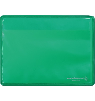 Kennzeichnungshülle 166045 A4 quer PVC gn magnethaftend