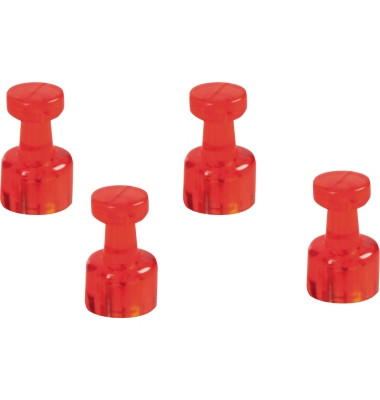 Haftmagnete Memohalter 1666118 rund 18mm Ø rot 500g Haftkraft