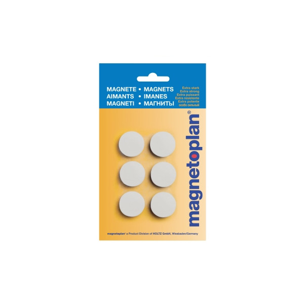 4013695013978 - Haftmagnete Discofix Hobby 16645600 rund 24x8mm (ØxH) weiß 300g Haftkraft 4013695013978 magnetoplan 16645600