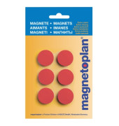 Haftmagnete Discofix Hobby 16645606 rund 24x8mm (ØxH) rot 300g Haftkraft