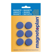 Haftmagnet Discofix, 16645614, Rund, 25mm &Oslash;, blau, 300g