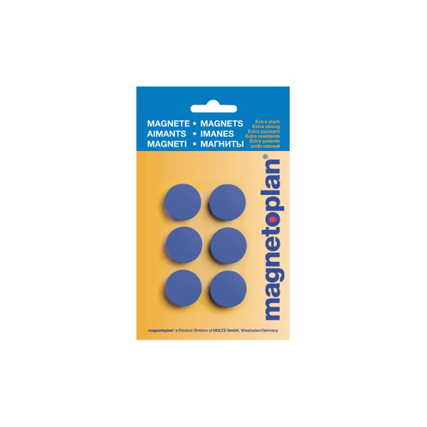 4013695020792 - Haftmagnete Discofix Hobby 16645614 rund 24x8mm (ØxH) dunkelblau 300g Haftkraft 4013695020792 magnetoplan 16645614 6 Stück