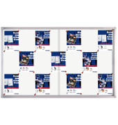 Schaukasten PRO SK6121 21x A4 Schiebtür Metallrückwand weiß, silber magnetisch