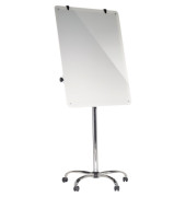 Flipchart, GEA4850116, 70x100cm (BxH), wei&szlig;, mit Rollen, mit 2 Seitenarmen