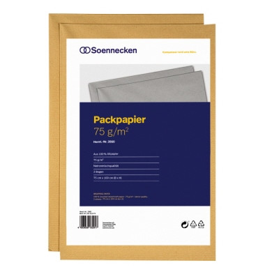 Packpapier 3560 braun 75x100cm 2 B&ouml;gen