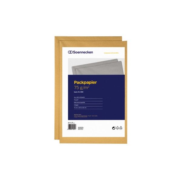 4003630132017 - Packpapier 3560 braun 75x100cm 2 Bögen 4003630132017 2 Beutel