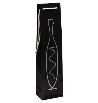 Geschenktasche 161540262 bottle bag, allgemein, Baumwollkordel 2-lagig, ohne, 9,5cm x 38cm