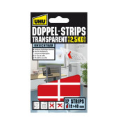 Klebepads 45515 Transparent, 12 St&uuml;ck, 40x19mm (BxL), doppelseitig