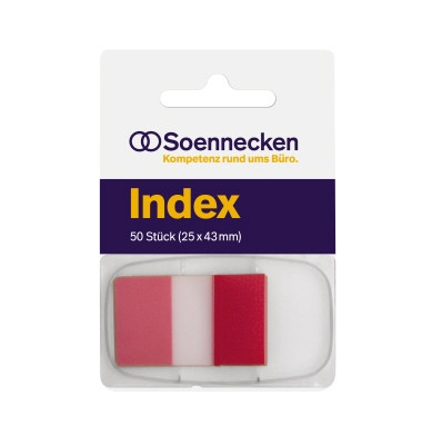 Haftmarker 5821, Index, 25x43mm, rot, ohne, rechteckig