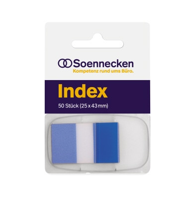 Haftmarker 5822, Index, 25x43mm, blau, ohne, rechteckig