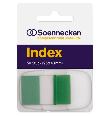 Haftmarker 5823, Index, 25x43mm, gr&uuml;n, ohne, rechteckig