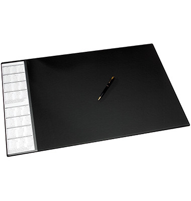 Schreibunterlage 170215690 mit Kalenderstreifen schwarz 68x44cm Kunststoff
